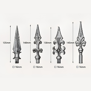 Cast Iron Fence Pickets Traditional Decorative <b>Railings</b> Outdoor Rust Resistant <b>Wall</b> Mounted Stair Handrails - Product Image 2
