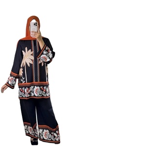 ชุดเซ็ต 2 ชิ้น ลายพิมพ์แฟนซี ผ้าไหมชีนอนแท้ สำหรับงานปาร์ตี้ ดีไซน์ทันสมัย พร้อมสวมใส่  รุ่นใหม่ล่าสุด - Product Image 1