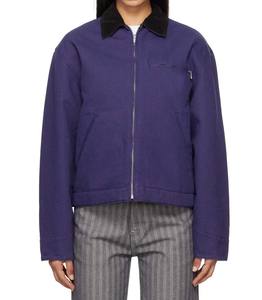 Servicio OEM, Chaqueta de Trabajo Impermeable de Lona Estilo Vintage Morado, Chaqueta de Trabajo Unisex de Lona Resistente con Cierre de Cremallera - Product Image 1