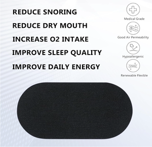 Bandelettes buccales personnalisées en coton 38x76mm pour le sommeil, 30 pièces par sachet, anti-ronflement, respiration nasale, OEM - Product Image 2