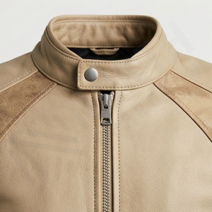 แจ็คเก็ตหนังแท้สำหรับขี่มอเตอร์ไซค์คุณภาพดีที่สุดสำหรับผู้ชาย รุ่นใหม่ล่าสุดสำหรับฤดูหนาว พร้อมแผ่นป้องกันที่ถอดออกได้ สามารถสั่งทำได้ - Product Image 4