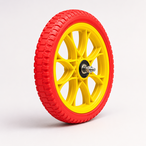 Neumático Rojo con Borde Amarillo de 14 Pulgadas, Sin Cámara, Antideslizante para Bicicletas Infantiles - Product Image 4