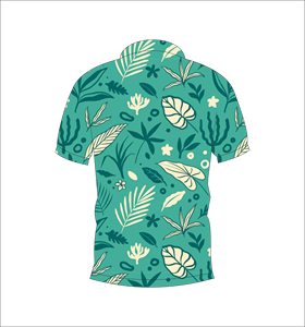 Polo Personalizado con Estampado de Hojas de Selva, Polo de Golf Sublimado de Manga Corta, Ropa Deportiva Casual para Equipos - Product Image 2