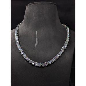 Luxury <b>Iced</b> <b>Out</b> Tennis <b>Chain</b> With VVS Lab Grown Diamonds In 925 Sterling Silver Hip Hop Fashion Jewelry By Trisha Jewels - Product Image 1