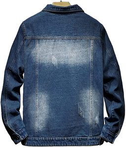Autumn Fashion <b>Denim</b> <b>Jacket</b> Plain <b>Mens</b> <b>Denim</b> <b>Jacket</b> <b>Denim</b> Shell Regular Clothing - Product Image 2