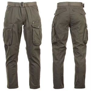 Pantalon cargo tricoté personnalisable de haute qualité, léger, à taille élastique, 100 % coton et polyester, coupe-vent, respirant, décontracté, pour l'extérieur - Product Image 3