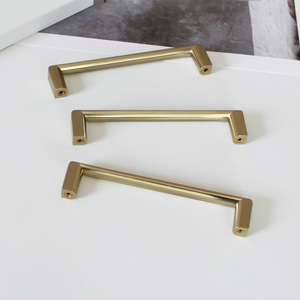 Hot Selling Modern Minimalist Zinc Alloy Hardware Products Brushed <b>Gold</b> Cabinet <b>Pulls</b> for Kitchen Bathroom and Bedroom Furniture - Product Image 3