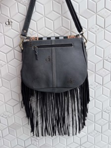 Wholesale Fringe Handbag Hand <b>Tooled</b> Carving <b>Leather</b> Bag Gypsy Boho Checkers Handmade Real <b>Leather</b> Western Multi Uses Bag - Product Image 5