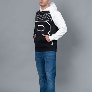 Sudadera con Capucha para Hombre, Estilo Urbano Deportivo, Estampado Gráfico en Contraste, Diseño Moderno con Impresión Puff Ink - Product Image 5