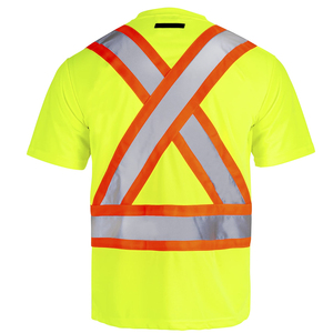 Camisetas de trabajo personalizadas al por mayor, de alta visibilidad, transpirables, de poliéster, para construcción de carreteras - Product Image 3