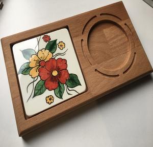 Mini tableros de cerámica con diseño de madera, patrones de mandala, decoración rústica para cocina. Disponible a precios de mayorista. - Product Image 6