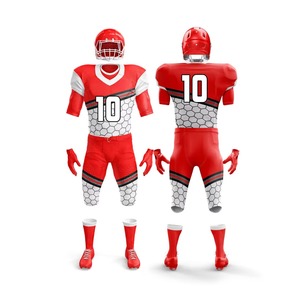 Maillot de football américain en polyester sublimé pour équipe, col en V, respirant, anti-UV, anti-bactérien, personnalisable, à séchage rapide - Product Image 4