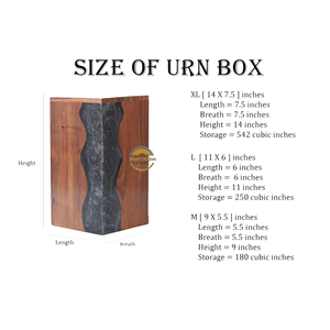Handcrafted Ocean Wave Resin & Natural Wood Cremation Urn Blue Epoxy Ashes <b>Box</b> Artistic Funeral Memorial Keepsake by AYAANS - Product Image 4