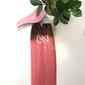 Ombre Color Rosa Humano vietnamita Color natural Precio de fábrica Extensiones de cabello Hueso Cabello liso - Product Image 1