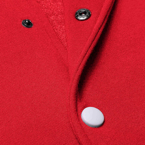 Custom LOGO Vintage Red Color Varsity Jacket for Men Stand Collar Winter Season Embroidery Patch Men's Style - Product Image 6