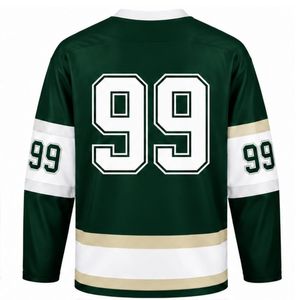 Maillot de hockey sur glace vert pour hommes, manches longues, polyester, uniforme sportif, entraînement de performance, vêtements d'équipe, vêtements de sport - Product Image 2