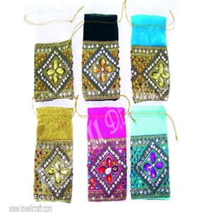 Silk Border Organza Drawstring Pouch Casual Eco-Friendly Christmas Gift Bag - Product Image 5
