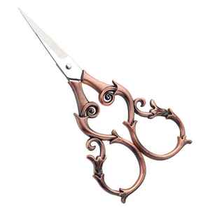 Ciseaux professionnels vintage en acier inoxydable à lame droite, légers, pour droitiers, à manche court, pour cheveux, avec couleur personnalisée - Product Image 2