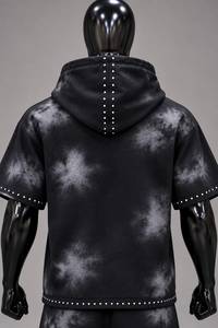 Conjunto de Sudadera con Capucha y Pantalones Cortos para Hombre, Estampado Digital, Ropa Urbana, Informal de Verano, Transpirable, Tejido de Poliéster - Product Image 4