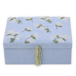 Caja de Madera de Lujo Rosa con Bordado de Luna y Estrella, Diseño con Cuentas, Hecha a Mano, Personalizada, para Regalo, Decoración del Hogar - Product Image 4