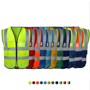 Gilet de sécurité réfléchissant en polyester, classe 2, imperméable, avec LED clignotante, fluorescent, haute visibilité, personnalisable - Product Image 2