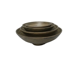 ชามไม้ไผ่ธรรมชาติที่มาจากเวียดนามเหมาะสำหรับเครื่องครัวบริการอาหารบรรจุภัณฑ์สำหรับจัดเลี้ยงและส่งออกขายส่ง - Product Image 1