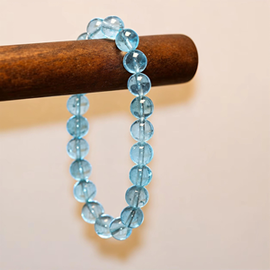 Natural Blue Topaz Crystal Beaded <b>Bracelet</b> Wholesale Gemstone Jewelry <b>Healing</b> Stone Chakra Energy <b>Bracelet</b> for Women - Product Image 1