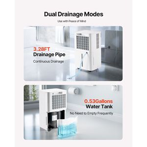 Deumidificatore Intelligente da 35 Pinte per Casa e Seminterrato, Silenzioso, con Tubo di Scarico Commerciale per Uso Industriale - Product Image 6