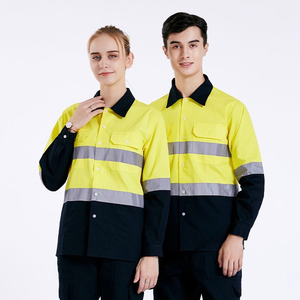 Camisa de Algodón de Alta Visibilidad para Trabajadores de Minería, Camisa de Seguridad Reflectante de Manga Larga - Product Image 2