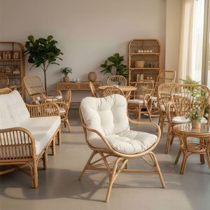 Juego de Mesa y Sillas de Ratán Hechas a Mano en Vietnam, Modernas, de Alta Calidad, Ecológicas, Duraderas y Portátiles para Exteriores, para Hotel y Hogar - Product Image 3