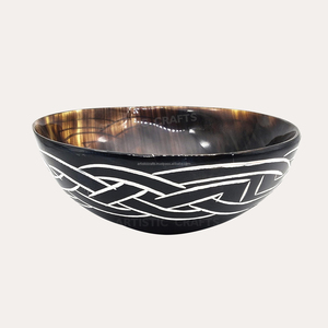 Cuenco de cuerno Natural con diseño de carabina, plato de servicio ecológico desechable artesanal artístico único, sin BPA, ligero y duradero - Product Image 1