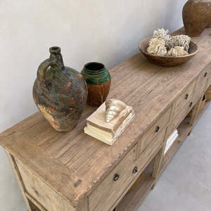 Aparador Grande Rústico Falmouth de Madera Maciza, Mesa Auxiliar, Mueble de Almacenamiento para Entrada Estilo Granja, Mueble Vintage para Sala de Estar - Product Image 2