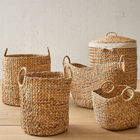 Panier à linge multifonctionnel en forme d'animal, coloré, en rotin et jacinthe d'eau, fabriqué à la main, écologique, KV NATURAL HOME