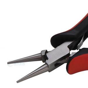 Pince à bec plat de 5 pouces en acier inoxydable, pince de précision à mâchoires plates avec poignée ergonomique antidérapante et souple - Product Image 3