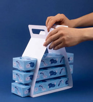 Boîte en papier écologique pour sushi crêpe gâteau gaufre bâton truffes au chocolat brownie et déjeuner avec un design élégant
