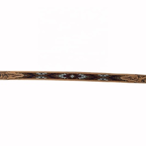 Ceintures florales personnalisées de rodéo de Cowboy de style occidental cuir de vache usiné à la main boucle vintage incrustation Pr Factory Direct Style décontracté - Product Image 4