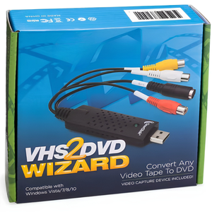 VHS to Digital Converter & DVD Burner System for Windows, Includes USB Video Capture Device RCA/AV/S-Video Input Wizard Software - Product Image 3