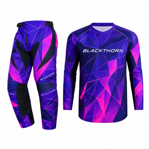 Conjunto de Jersey y Pantalones de Motocross Personalizados para Hombre, Manga Larga, Equipación de Carreras de Motocicleta, Talla Adulto y Juvenil - Product Image 2