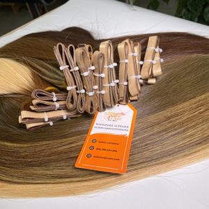 Extensiones de cabello de Cinta Larga invisible de doble dibujado virgen rusa, cabello humano sin cortar, cinta de queratina recta sedosa en extensiones - Product Image 3