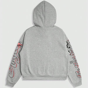 เสื้อฮู้ดดี้โอเวอร์ไซส์ผ้าฝ้ายฟลีซ 100% ราคาถูก สไตล์สตรีทแวร์ พิมพ์ลายแฟชั่น ทรงหลวมไหล่ตก สำหรับฤดูใบไม้ร่วง รับสั่งทำได้ - Product Image 5