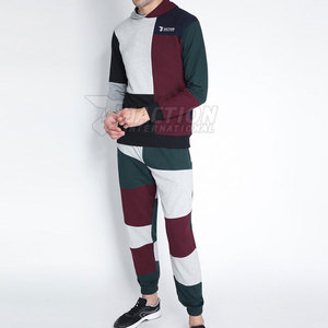 Low Moq Custom Design Men <b>Tracksuits</b> Outdoor Use Men Clothing Solid Color <b>Plain</b> <b>Tracksuit</b> - Product Image 4
