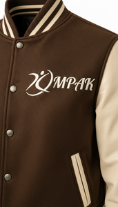 Vêtements en gros unisexes de style américain avec manches en cuir et patchs brodés, style américain original - Product Image 5