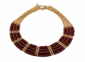 Nouveau Collier Statement Multicouche Classique pour Femme, Perles Dorées et Paillettes Turquoises, 18 pouces - Product Image 6