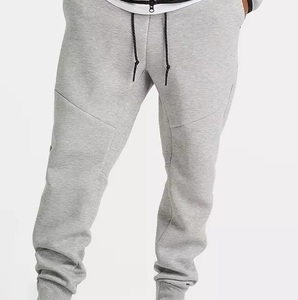 Pantalones Deportivos de Algodón Gris para Hombre, de la Mejor Calidad 2026, Cintura Elástica con Cordón, Estilo Casual, Bolsillos Laterales, Peso Medio, para Otoño - Product Image 1