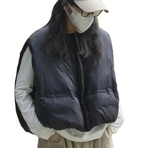 Gilet coréen décontracté pour femme avec col rond haut sans manches chaud automne hiver Streetwear gilet en tissu polaire - Product Image 1