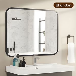 Specchio da Bagno Nero 40 x 32 Pollici, Specchio Rettangolare con Rivestimento Polimerico Senza Soluzione di Continuità per Sopra Lavello, per Camera da Letto e Bagni - Product Image 3