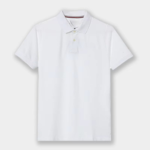 Camisa de Verano Vintage Deportiva para Hombre, Informal, de Spandex/Poliéster, de Manga Corta, Color Sólido, con Cuello de Solapa Bordado - Product Image 2