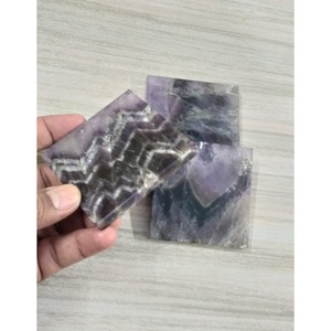 Tranches carrées d'agate améthyste naturelle polies en gros, pierres naturelles, artisanat en cristal, roches de jade, minéraux, tranches d'agate - Product Image 1