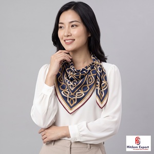Écharpe carrée personnalisée imprimée, accessoires de mode légers, promotion de marque, fabricant OEM ODM, produits textiles personnalisés Crete - Product Image 6