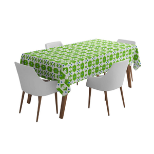 Turquoise Geometric <b>Tablecloth</b> Printed Cotton 58 x 90 Inch 162 GSM 175 TC Texture Pattern Dining Events Home Cafe Trading - Product Image 2